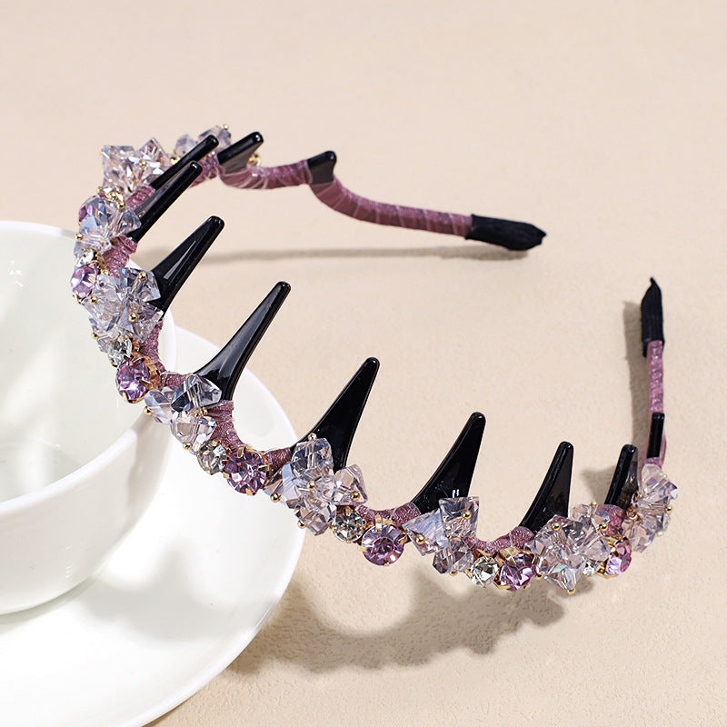 Elegant Crystal Diamond Weave Non Slip Headband MK2SPM6W6HBD03