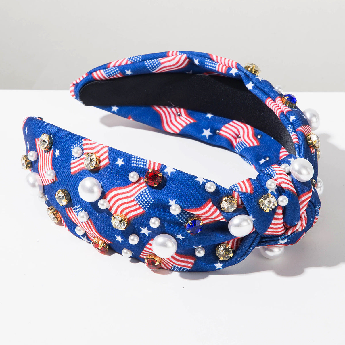 Trendy American Flag Pattern Diamonds Hair Band 8AS6HBD57T