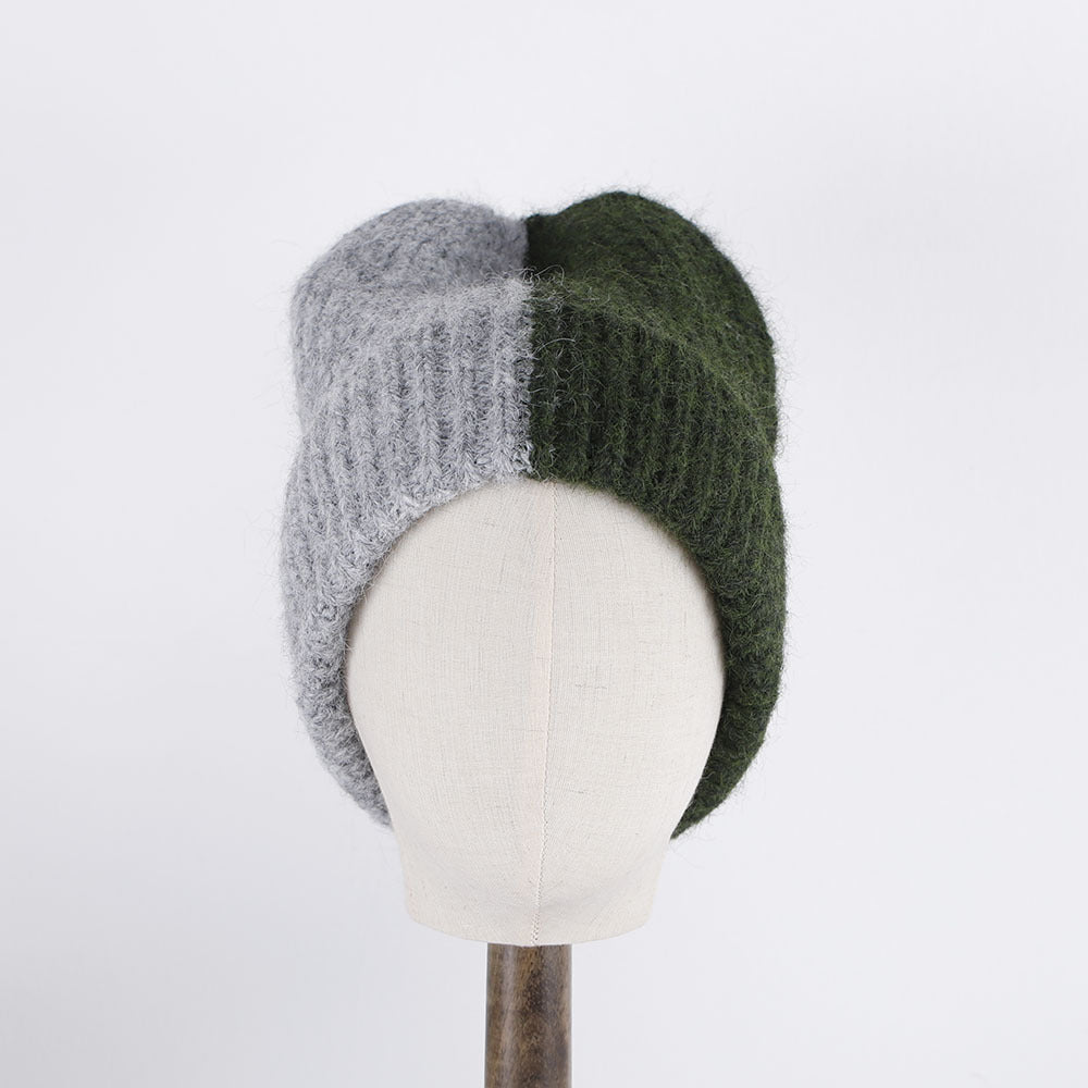 Simple Ribbed  Color Block Knit Beanie 6W6HAT700