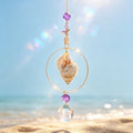Crystal Prism Seashell Sun Catcher Wind Chime 6H7HLS209