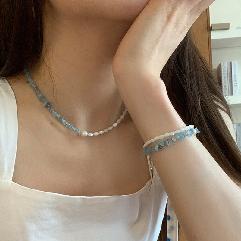 Natural Gemstone Beaded Necklace - DippedShop Wholesale - #1091