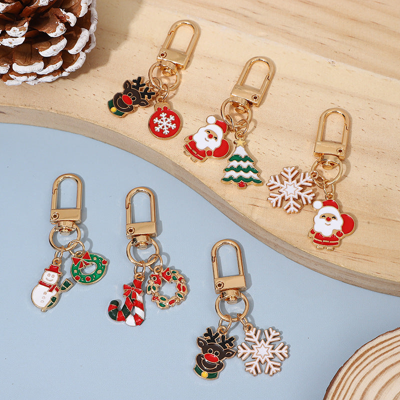 Christmas Theme Cute Reindeer Metal Bag Charm DP25G766