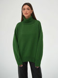 High Collar Loose Sweater - DippedShop Wholesale - #6387