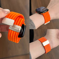 Color Block Nylon Weave Magnetic Watch Band 6W6JWA115