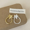 Gold Plated Heart Fidget Ring - DippedShop Wholesale - #3971