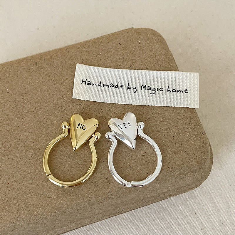Gold Plated Heart Fidget Ring - DippedShop Wholesale - #3971