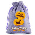 Halloween Cartoon Printed Burlap Drawstring Bags 6W10BBG1751