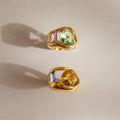 Gold Plated Zircon Open Ring - DippedShop Wholesale - #2307