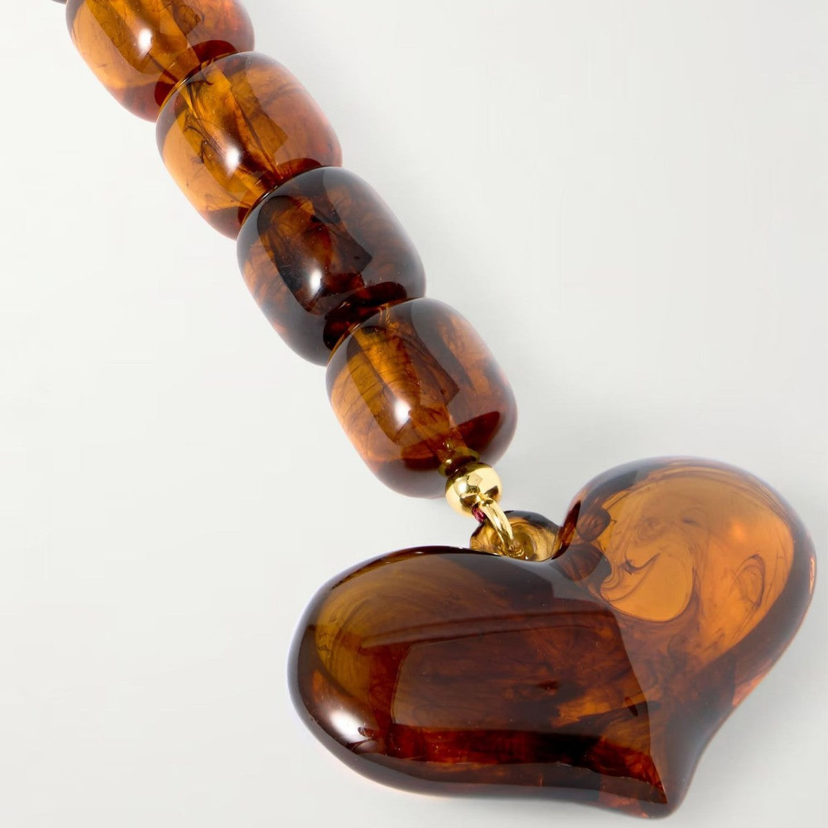 Retro Agate Heart Charm - DippedShop Wholesale - #1715