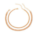 Fashion Double Layered Gold Pl - DippedShop Wholesale - #8979