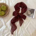 Vintage Long Polka Dots Thin Silk Scarf MK2BLW6W6NSI81