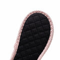 Striped Bow Embroidered Slippers - DippedShop Wholesale - #0675