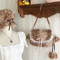Cute Deer Ear Lace Ruffle Underarm Shoulder Bag 6W10BBG1997
