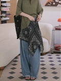 Fashion Paisley Print Tie Waist Hip Wrap 6W1SL41