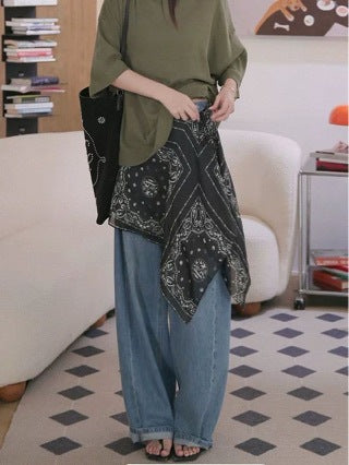 Fashion Paisley Print Tie Waist Hip Wrap 6W1SL41