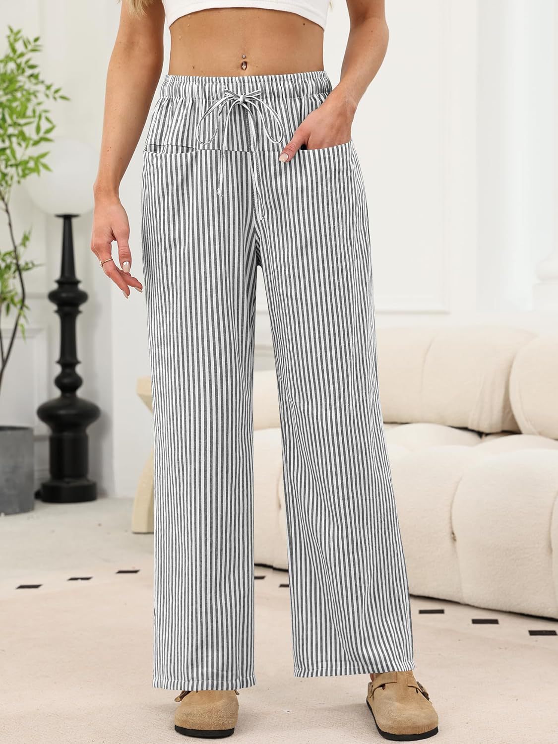 Vintage Plaid Wide Leg Pants - DippedShop Wholesale - #8147