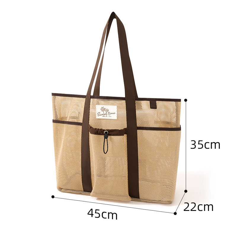 Fashion Large Capacity Mesh Beach Shoulder Bag 8BW6BOB84T