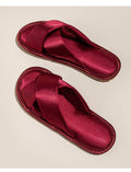 Solid Satin Slide Slippers - DippedShop Wholesale - #2483