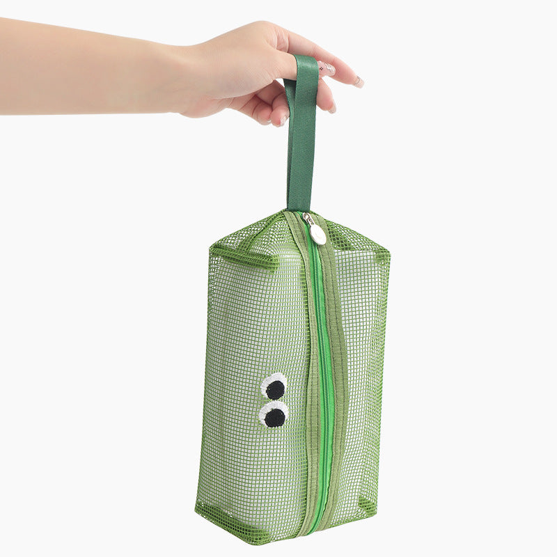 Cute Eyes Simple Portable Mesh Handbags DP25C629