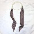 Elegant Floral Print Pearl Scarf Skinny Heanband MK2BW6W6HBD121