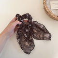 Vintage Flower Print Bow Elastic Scrunchies MK2BW6W6HSR69