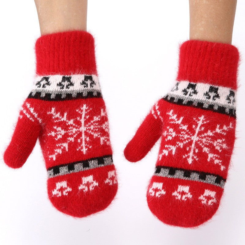 Snowflake Knit Mittens - DippedShop Wholesale - #4467