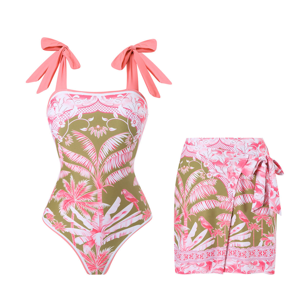 Flower Print Bikini Set - DippedShop Wholesale - #4259