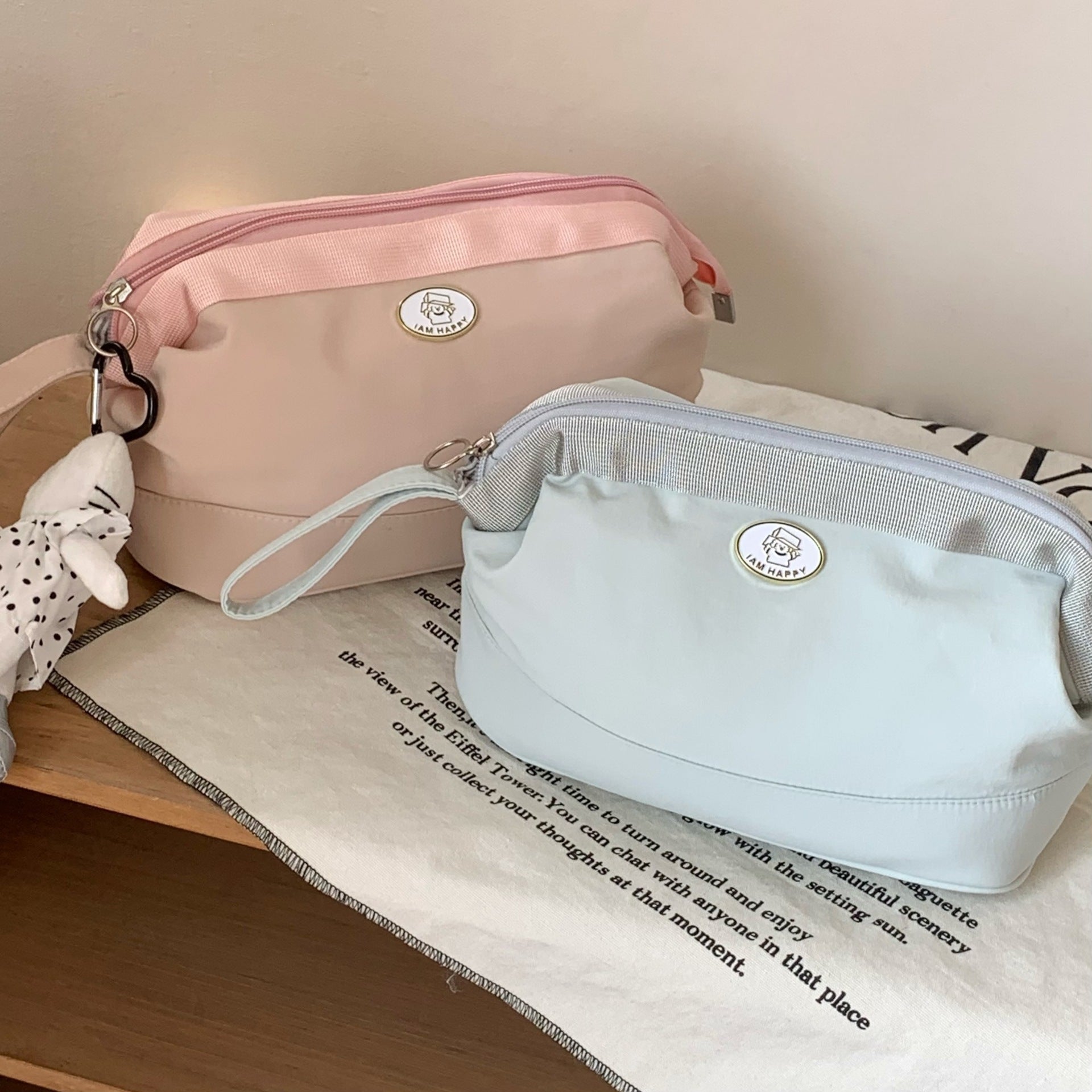 Simple Solid Color Large Capacity Makeup Bag MK2BW6S10BOB112