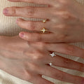 Star Rhinestone Open Ring - DippedShop Wholesale - #8659