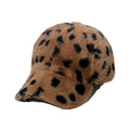 Vintage Leopard Print Faux Fur Baseball Cap 6W6HAT820