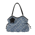 Casual Distressed Star Pattern Denim Shoulder Bag 6W10BBG1356