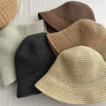 Minimalist Foldable Raffia Hat - DippedShop Wholesale - #6035