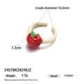 Creative Pumpkin Shape Enamel Open Ring 6W6JRG252