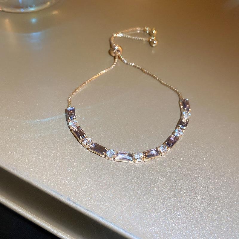 Chic Gold Plated Colorful Zircon Adjustable Bracelet 6W6JBR718