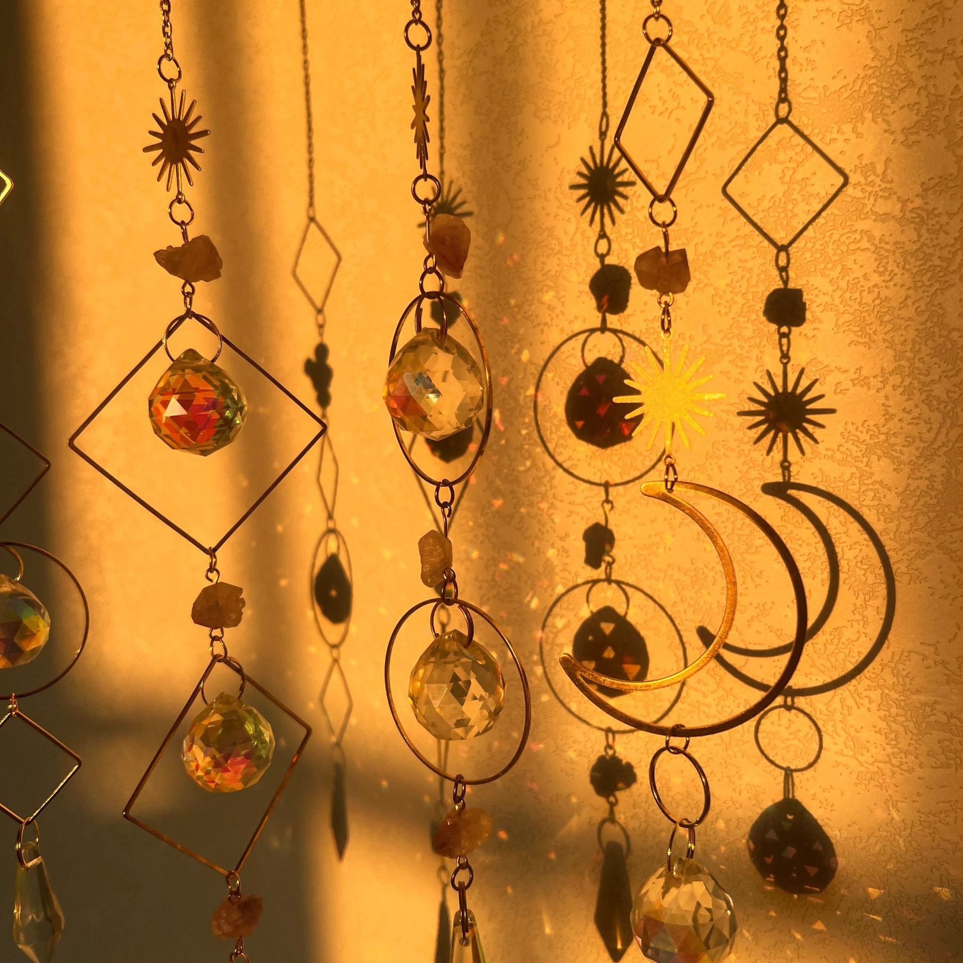 Stone Crystal Wind Chime - DippedShop Wholesale - #8851