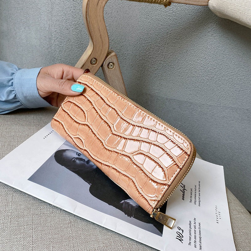 Crocodile Embossed Clutch Wallet - DippedShop Wholesale - #4323