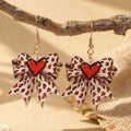 Leopard Bow Dangle Earrings - DippedShop Wholesale - #9731