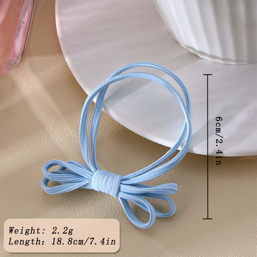 Minimalist Solid Color Bowknot Elastic Hair Tie MK2BW6W6HHT01