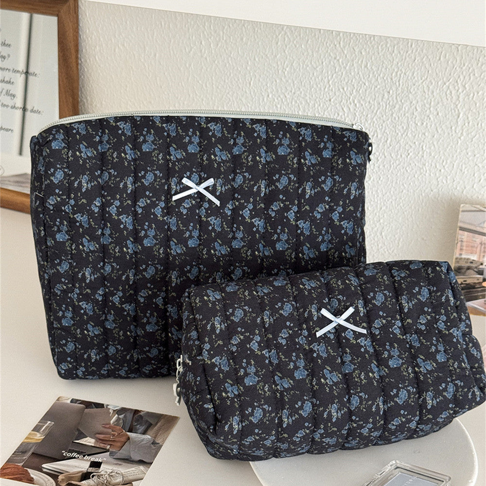 Floral Quilted Makeup Bag - DippedShop Wholesale - #1139