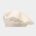 Vintage Floral Rhinestones Knit Portable Beret Cap MK2COW6W6HAT227