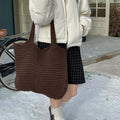 Casual Ribbed Knitted Shoulder Bag 6W10BBG1792