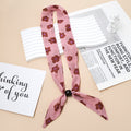 Cute Polka Dots Beaded Decor Silk Scarf 6W6NSI214