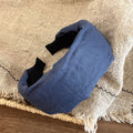 Simple Linen Plaid Soft Padded Wide Headband 6W6HBD374
