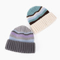Stylish Color Block Striped Knit Beanie Hat 6W6HAT668