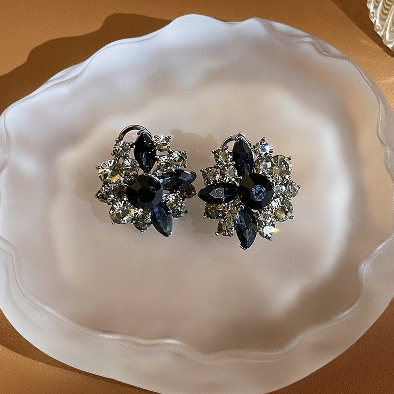 Luxury Rhinestone Crystal Flower Stud Earrings 6W6JER745