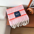 Trendy Color Block Thick Tassel Scarf 6W6NSW304