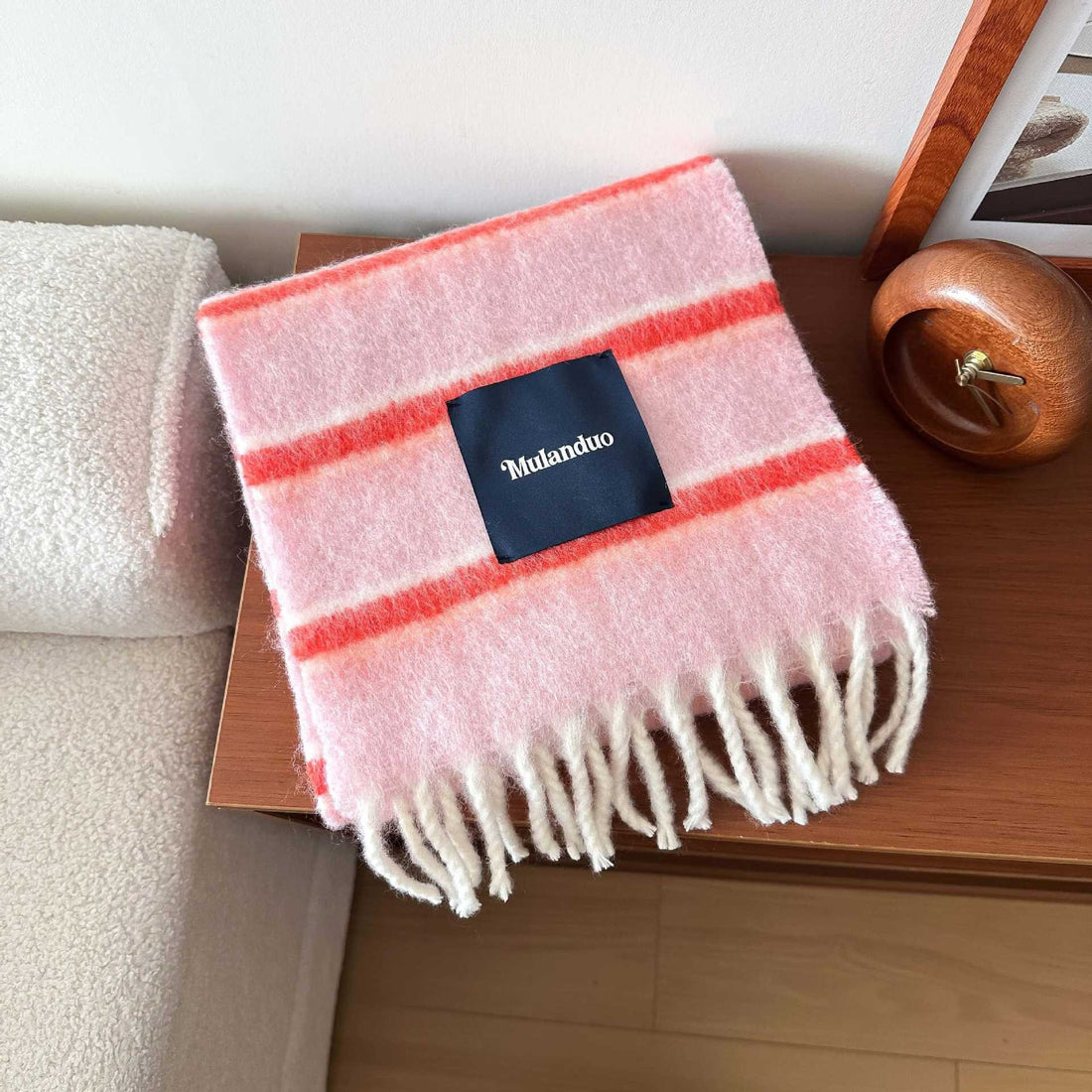 Colorblock Thick Tassel Scarf - DippedShop Wholesale - #4243