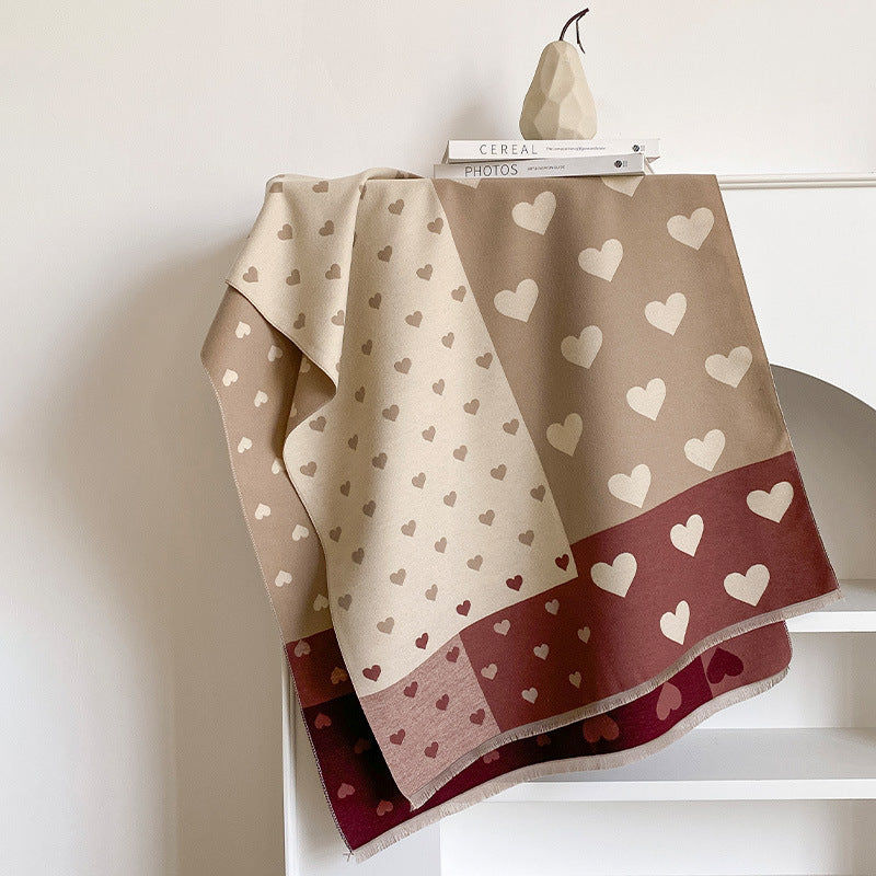 Reversible Jacquard Shawl Scarf - DippedShop Wholesale - #6899