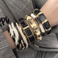 Trendy Wide Enamel Bangle - DippedShop Wholesale - #5699