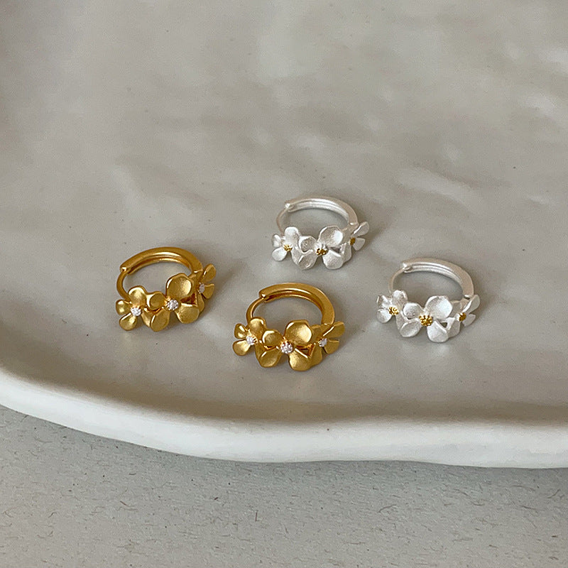 Flower Hoop Earrings - DippedShop Wholesale - #2147